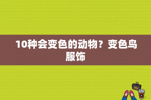 10种会变色的动物？变色鸟服饰-图1