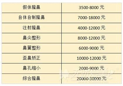 乌市隆鼻价格（乌鲁木齐隆鼻多少钱）