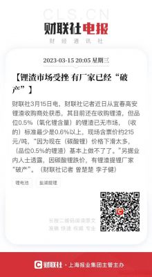 锂渣价格（锂渣回收价格行情）