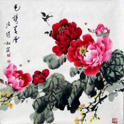 李松茂牡丹图价格（李松书画价格）